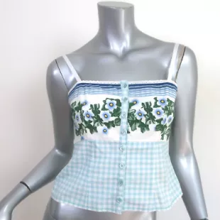 Ensemble Alberta Ferretti En Dentelle Bleu Ciel - Top Taille IT 40 Et Short Taille IT 42, Neuf Avec étiquettes