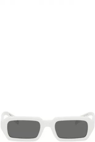 White Rectangular Sunglasses