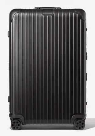 Black Aluminum Check In Large Suitcase