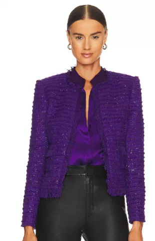 Angelina Sequin Tweed Jacket