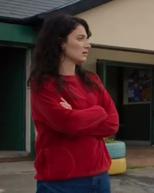 Bad Sisters S02 Eve Hewson Red Sweater