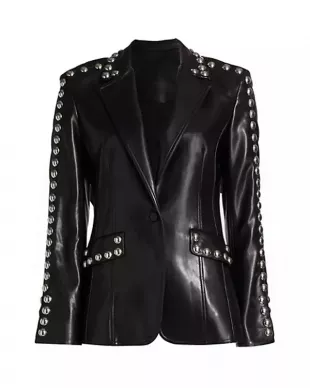 The Voice Reba Mcentire Studded Leather Jacket
