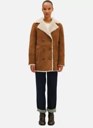 Canadienne en peau lainée - livia - Marron