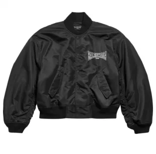 Black Boxing Logo Bomber Jacket