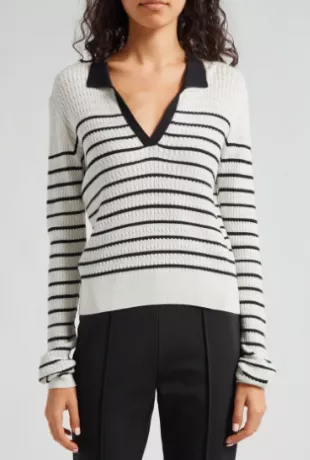 Stripe Cable Stitch Sweater