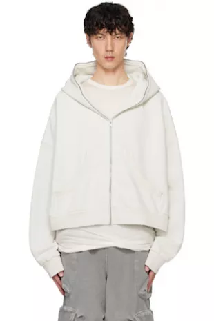 Entire Studios - Rice White Full Zip Eternal Hoodie