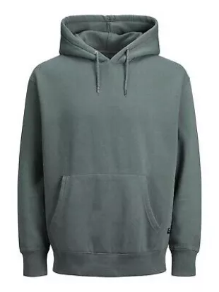 Men's Plain Hoodie In Forest Night Relaxed Fit