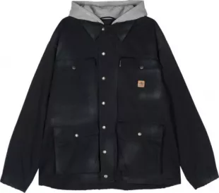 Dark Navy Hooded Double B Workwear Parka