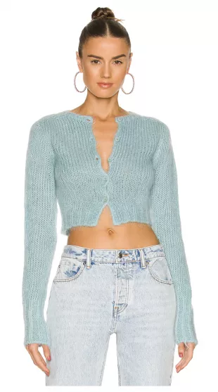 GILET MOHAIR en Sky Blue