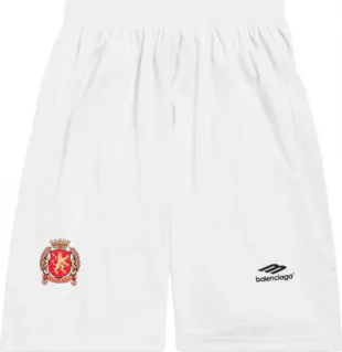 White Baggy Soccer Shorts
