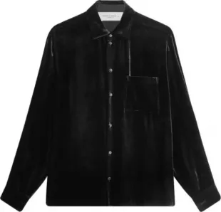 Black Velvet Long Sleeve Shirt