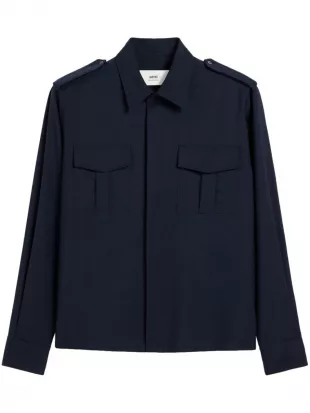 Navy Blue Military Shirt