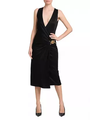 Medusa Icon Cocktail Midi-Dress