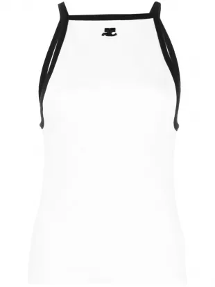 Embroidered-logo Cotton Tank Top