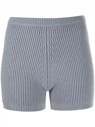 Gray Wool Shorts