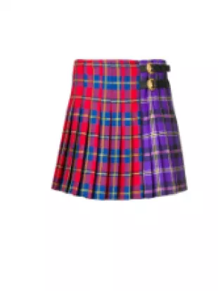 Two-Tone Tartan Skirt