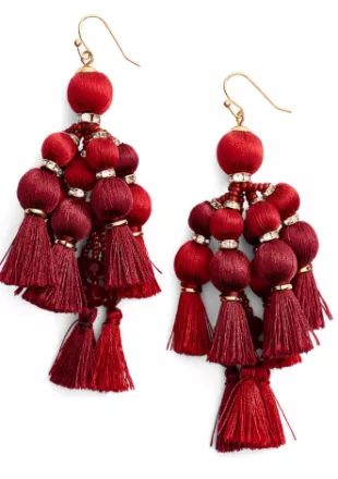 Pretty Pom Tassel Drop Earrings