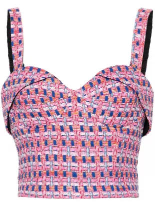 Sweetheart Tweed Top