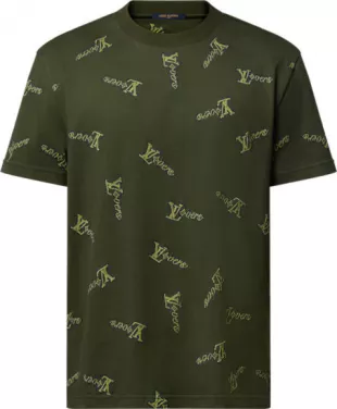 Olive Green LV Lovers T Shirt