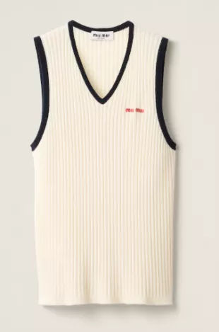Ribbed Cashmere Vest
