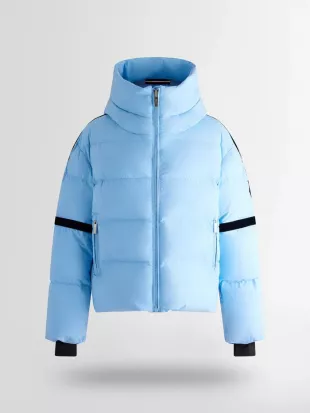 Barsy Blouson in Light Blue Ultra-Matt Stretch Fabric