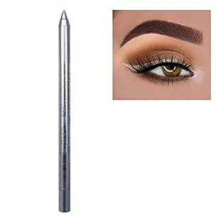 Multi Color Eyeshadow Eyeliner, Metallic Glossy Smoky Eyeliner, Long Lasting Professional Eye Makeup Eyeliner Waterproof Eyeliner Pen Eye Cosmetics Makeup Tools (20 Silver Gray)