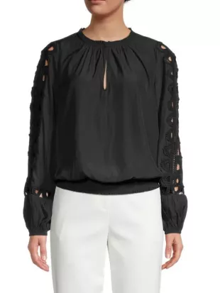 Bri Lace Cutout Top