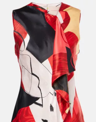 Kiara Printed Satin Top