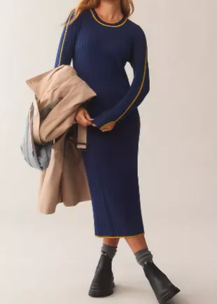 anthropologie sweater dress By Anthropologie Long-Sleeve A-Line Sweater Mini Dress main image 0