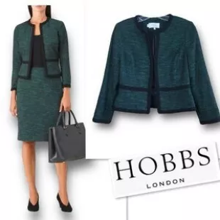 Hobbs London Felicia Tweed Cropped Jacket
