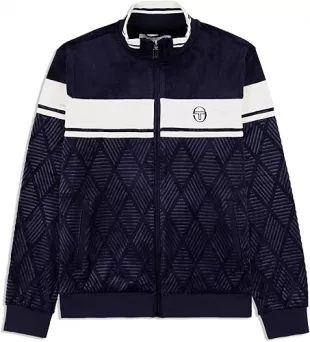 Debossed Damarindo Velour Track Jacket