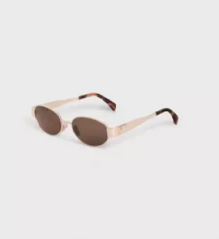 Triomphe Metal 01 Sunglasses in Metal Rose Gold / Brown