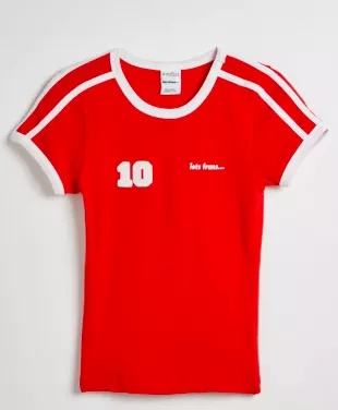 Soccer Stripe Ringer Baby Tee