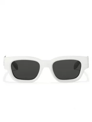 White Side-Logo 'Posey' Sunglasses