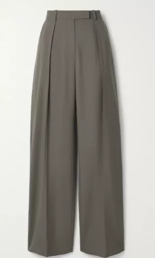 Net Sustain Odile Pleated wool Wide-leg Pants