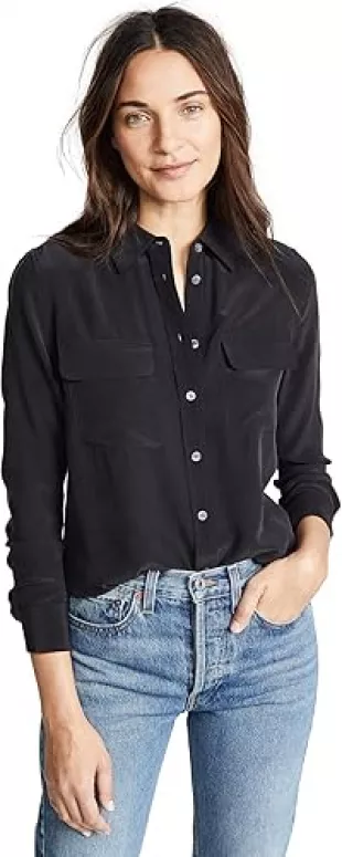 Slim Signature Silk Blouse