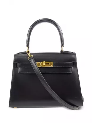 Kelly Sellier 25 Braise Shiny Porosus Crocodile Gold Hardware