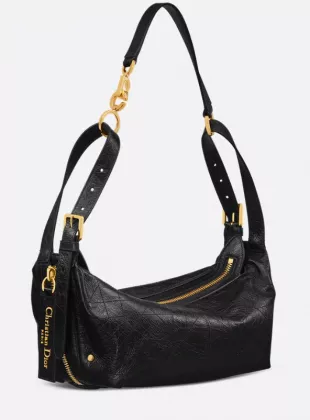 Dior Small D-Journey Bag in Crinkled Calfskin worn by Jisoo