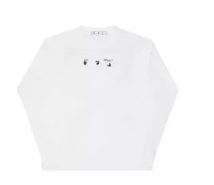 Blue Marker Double Sleeve Tee White Blue