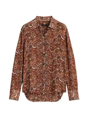 Antonia Paisley Shirt in Brown Multi