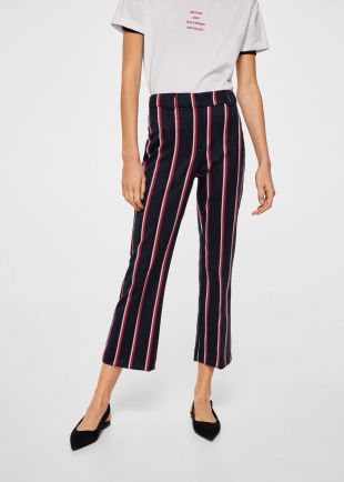 Pantalon droit à rayures