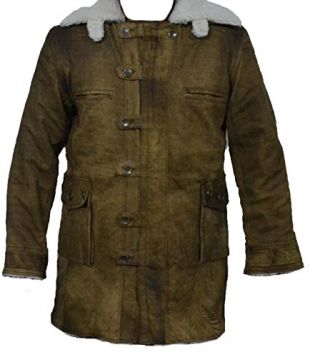 Classyak Bane Coat Dark Knight Rises Distressed Leather Jacket, Xs-5xl (XX-Large) Brown