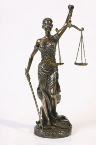 * Sale * Blind Lady Justice Statue Law Office Lawyer Gift - Magnificent !!