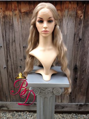 Bouton d'or The Princess Bride d'inspiration Couture perruque Renaissance perruque Lace Front féminin