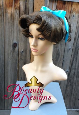 Wendy de perruque de Peter Pan avec Bow écran qualité Couture personnalisé style