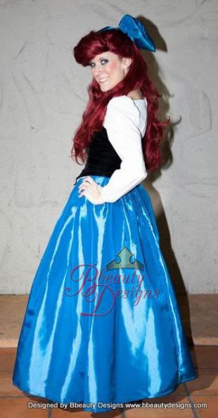 Ariel a baiser la jeune fille en taffetas avec Bow taffetas Hairclip adulte Costume
