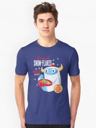 ‘Flocons de neige abominables’ T shirt by DinoMike