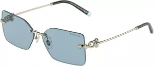 Woman Sunglasses Pale Gold Frame, Blue Lenses