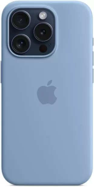 iPhone 15 Pro Silicone Case with MagSafe - Winter Blue