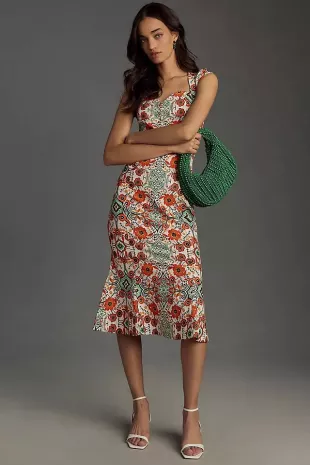 Anthropologie The Cecily Fit & Flare Sweetheart Dress by Maeve worn by Monica Dans as seen in Love Is Blind (S08E01) | Spotern Anthropologie The Cecily Fit & Flare Sweetheart Dress by Maeve worn by Monica Dans as seen in Love Is Blind (S08E01) | Spotern
